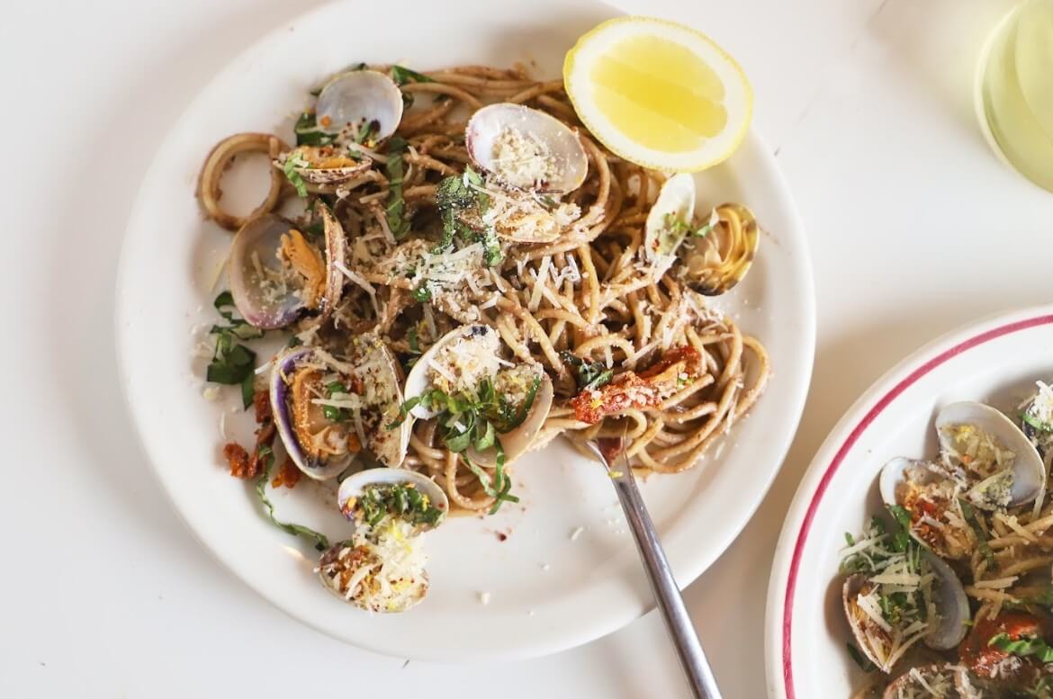 Sunchoke Cream Clam Pasta | Taylor Shellfish Farms