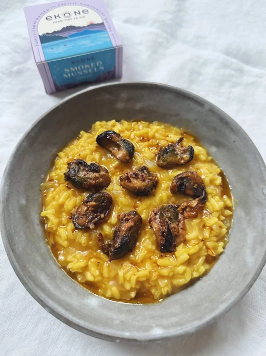 Saffron Rissotto Mussels