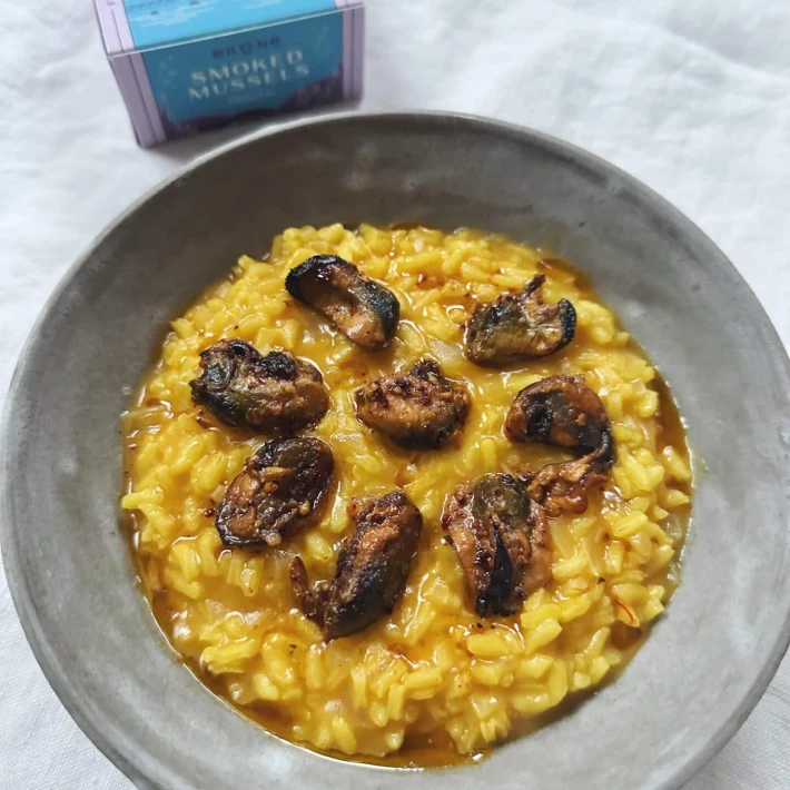 Saffron Rissotto Mussels