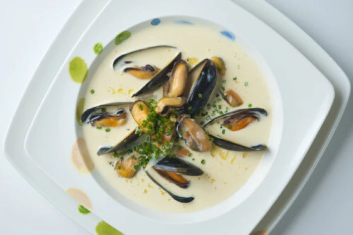 Cream Champagne mussels