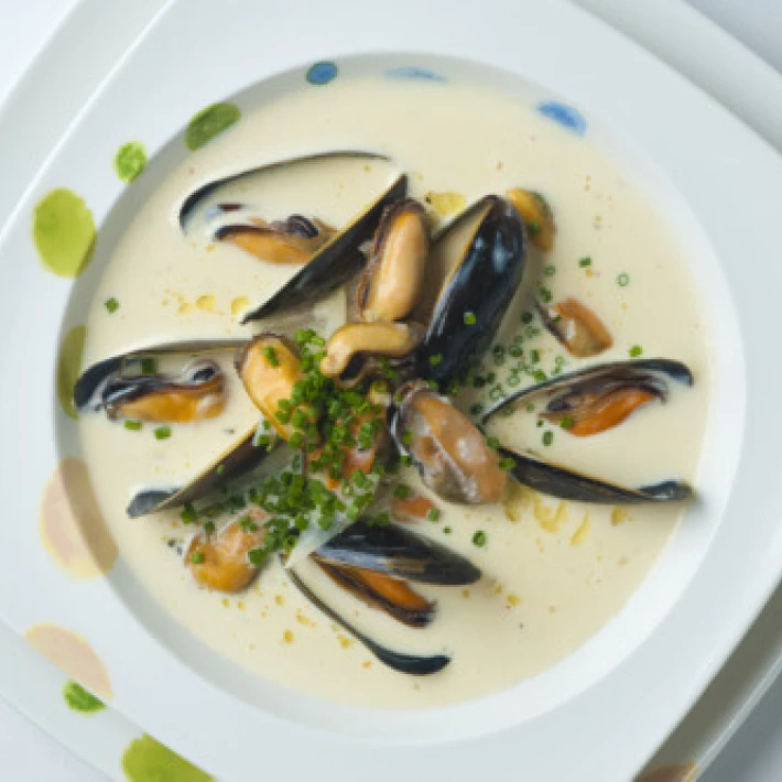 Cream Champagne mussels