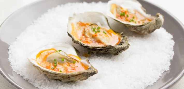 Grilled Oysters Red Pepper Butter
