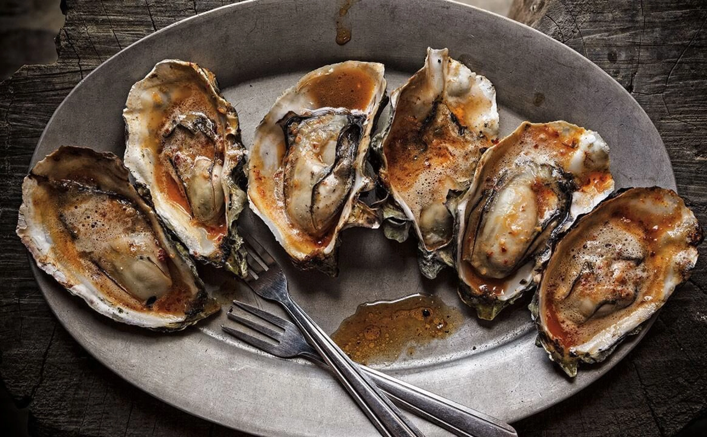 Deep Browned Oysters
