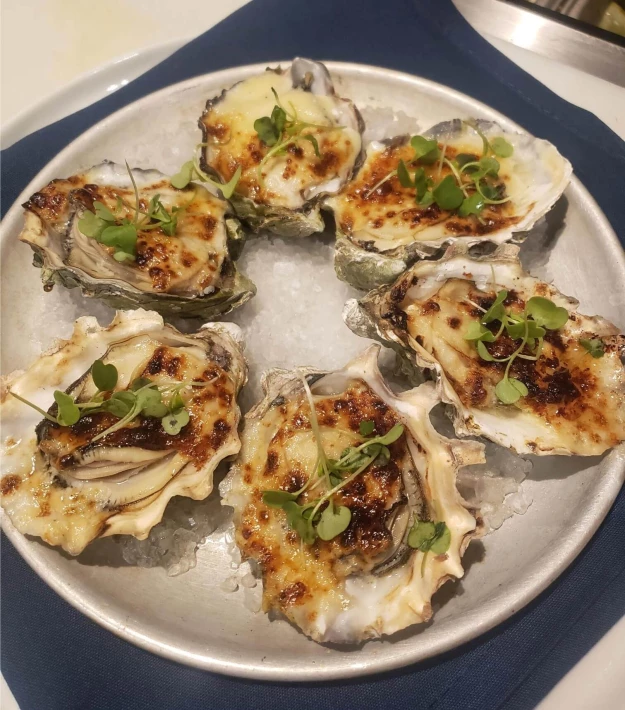Broiled Oysters with Shallots